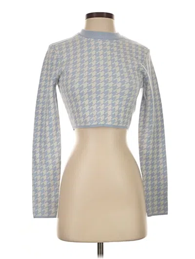 Pre-owned Express Turtleneck Sweater In Blue