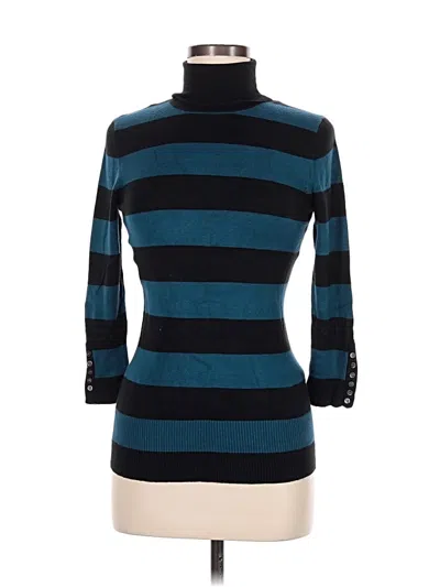 Pre-owned Express Turtleneck Sweater In Blue