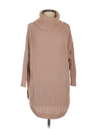 Pre-owned Express Turtleneck Sweater In Brown