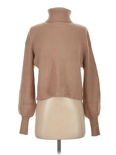 Pre-owned Express Turtleneck Sweater In Brown