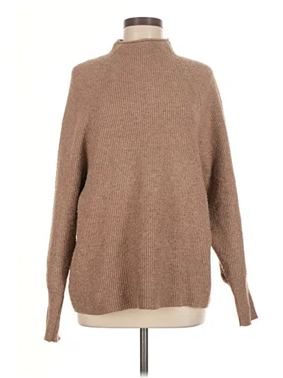 Pre-owned Express Turtleneck Sweater In Brown