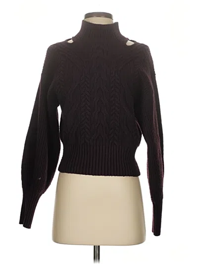 Pre-owned Express Turtleneck Sweater In Burgundy