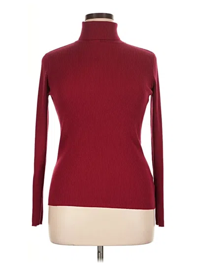 Pre-owned Express Turtleneck Sweater In Burgundy
