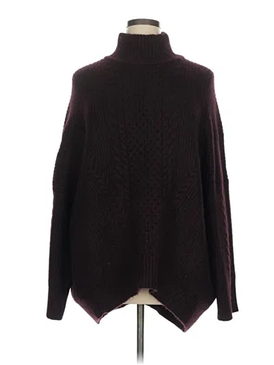 Pre-owned Express Turtleneck Sweater In Burgundy