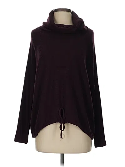 Pre-owned Express Turtleneck Sweater In Burgundy