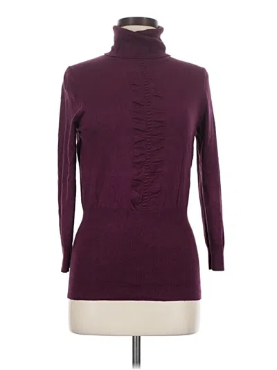 Pre-owned Express Turtleneck Sweater In Burgundy
