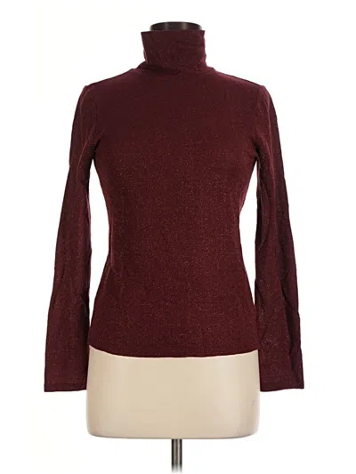 Pre-owned Express Turtleneck Sweater In Burgundy