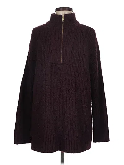 Express Turtleneck Sweater In Burgundy
