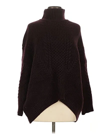 Pre-owned Express Turtleneck Sweater In Burgundy