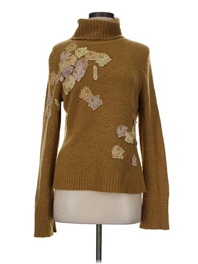 Pre-owned Express Turtleneck Sweater In Gold