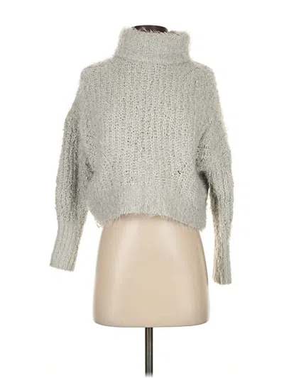 Pre-owned Express Turtleneck Sweater In Gray