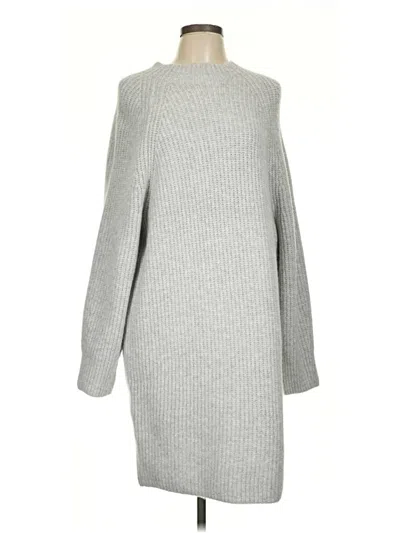 Pre-owned Express Turtleneck Sweater In Gray