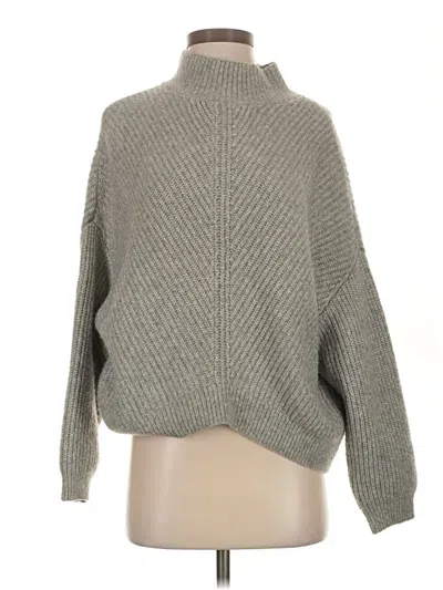 Pre-owned Express Turtleneck Sweater In Gray