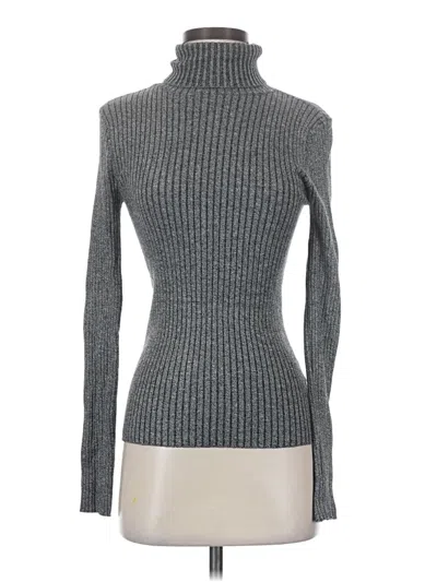 Pre-owned Express Turtleneck Sweater In Gray