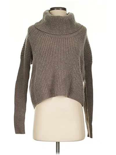 Pre-owned Express Turtleneck Sweater In Gray