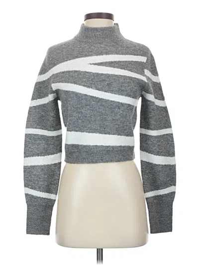 Pre-owned Express Turtleneck Sweater In Gray