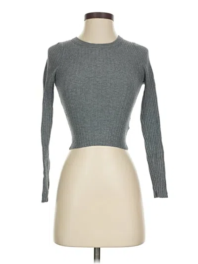 Pre-owned Express Turtleneck Sweater In Gray
