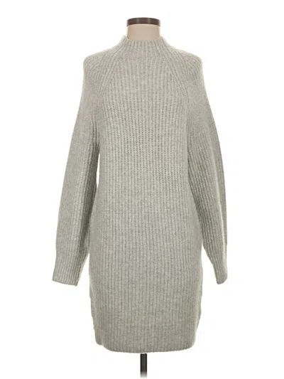 Pre-owned Express Turtleneck Sweater In Gray