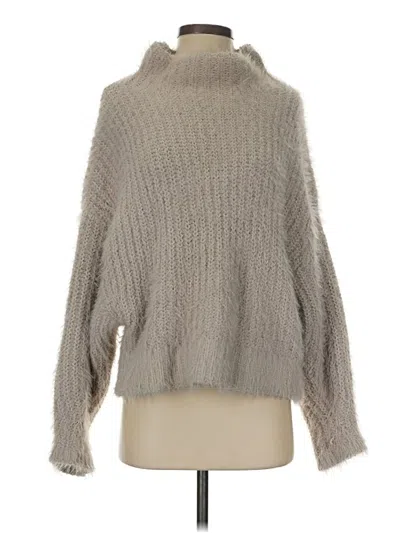 Pre-owned Express Turtleneck Sweater In Gray