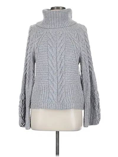 Pre-owned Express Turtleneck Sweater In Gray