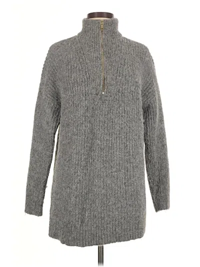 Pre-owned Express Turtleneck Sweater In Gray