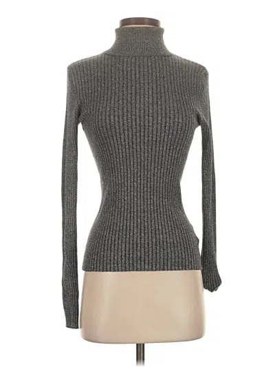 Pre-owned Express Turtleneck Sweater In Gray