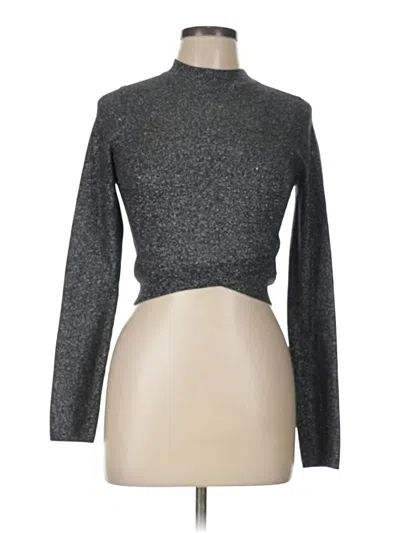 Pre-owned Express Turtleneck Sweater In Gray
