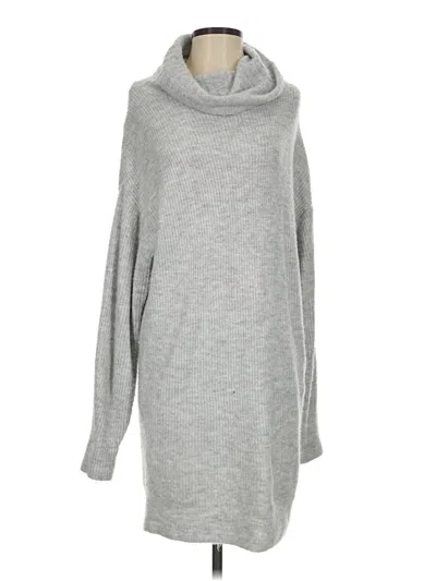 Pre-owned Express Turtleneck Sweater In Gray