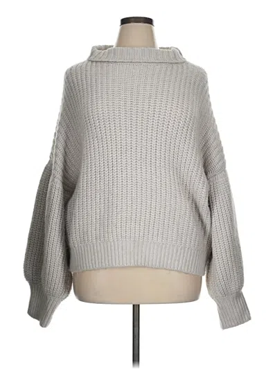 Pre-owned Express Turtleneck Sweater In Gray