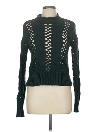Pre-owned Express Turtleneck Sweater In Green
