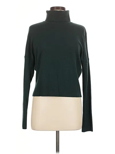 Pre-owned Express Turtleneck Sweater In Green