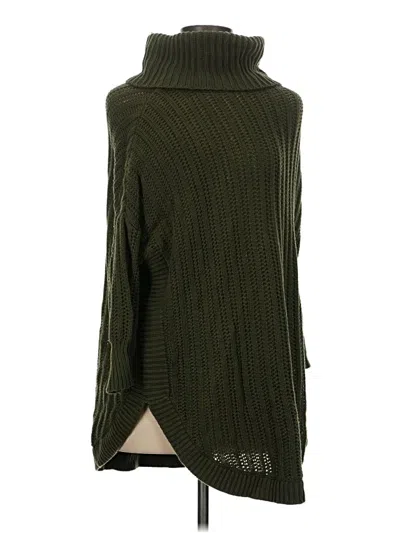 Pre-owned Express Turtleneck Sweater In Green