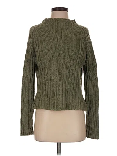 Pre-owned Express Turtleneck Sweater In Green