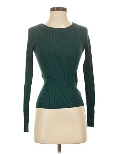 Pre-owned Express Turtleneck Sweater In Green