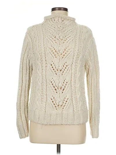 Pre-owned Express Turtleneck Sweater In Ivory