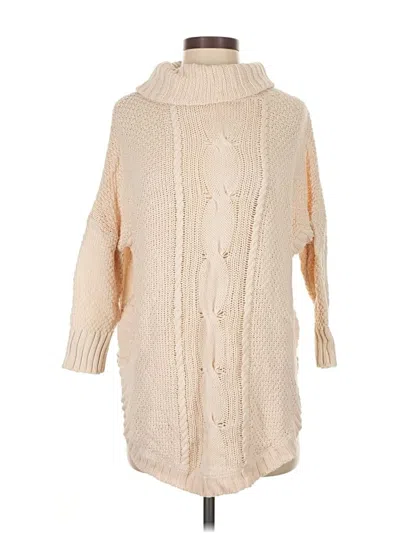 Pre-owned Express Turtleneck Sweater In Ivory