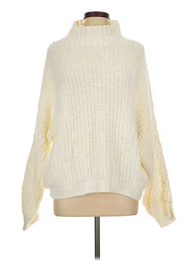 Pre-owned Express Turtleneck Sweater In Ivory
