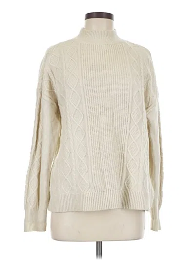 Pre-owned Express Turtleneck Sweater In Ivory