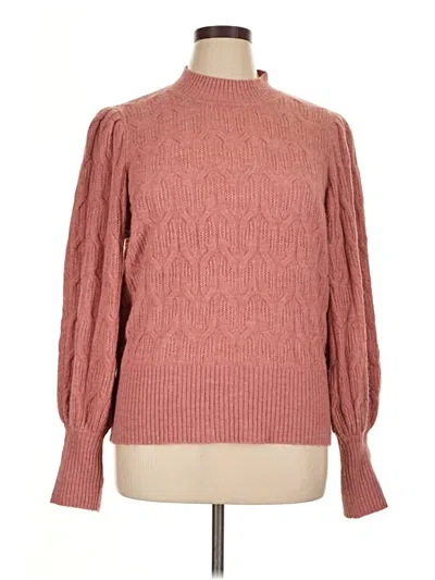 Pre-owned Express Turtleneck Sweater In Pink
