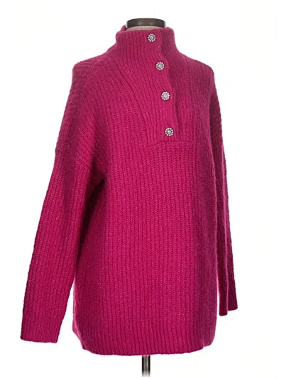 Pre-owned Express Turtleneck Sweater In Pink