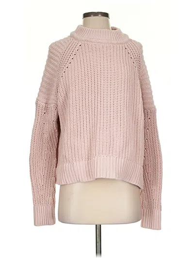 Pre-owned Express Turtleneck Sweater In Pink