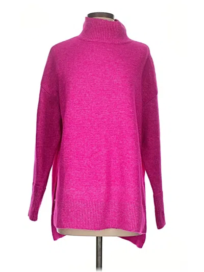Pre-owned Express Turtleneck Sweater In Pink