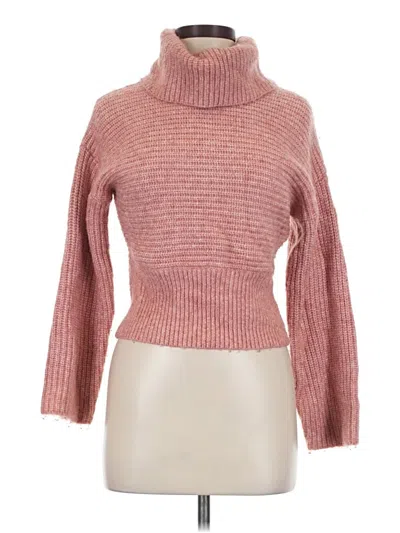 Pre-owned Express Turtleneck Sweater In Pink