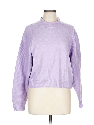 Pre-owned Express Turtleneck Sweater In Purple