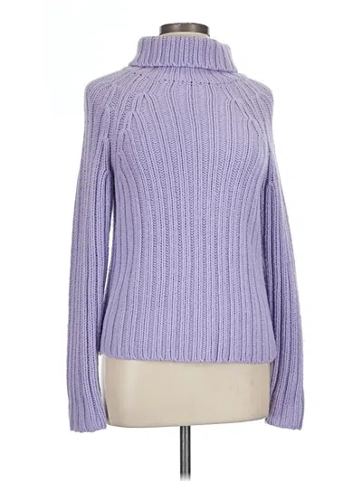 Pre-owned Express Turtleneck Sweater In Purple