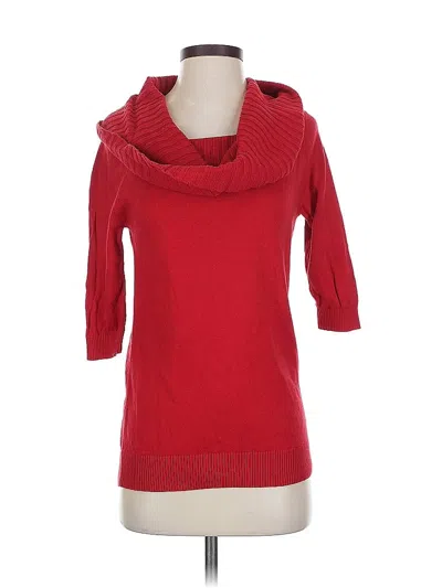 Pre-owned Express Turtleneck Sweater In Red