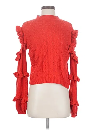Pre-owned Express Turtleneck Sweater In Red