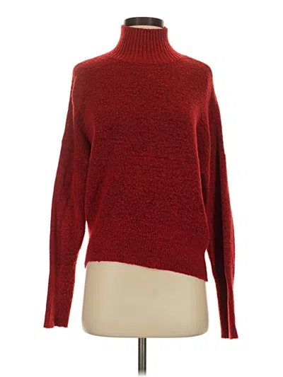 Pre-owned Express Turtleneck Sweater In Red