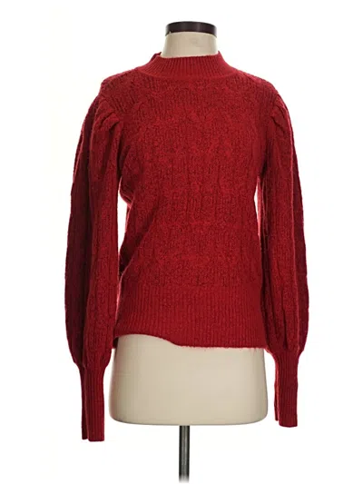 Pre-owned Express Turtleneck Sweater In Red