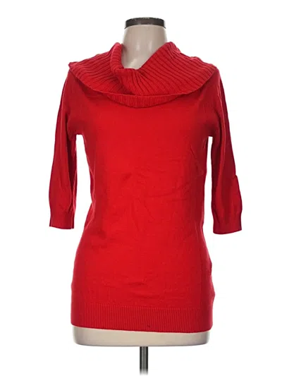 Pre-owned Express Turtleneck Sweater In Red